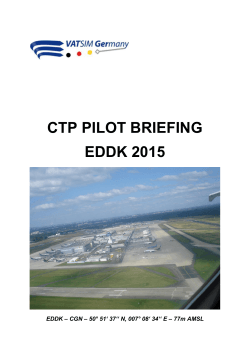CTP PILOT BRIEFING EDDK 2015