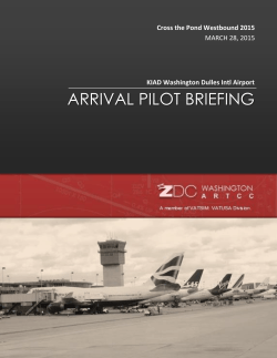 ARRIVAL PILOT BRIEFING - Cross the Pond
