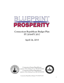 Blueprint for Prosperity - Connecticut Senate Republicans