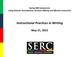 Instructional Practices in Writing