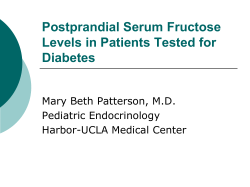 Postprandial Serum Fructose Levels in Patients Tested