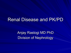 Renal Disease and PK/PD
