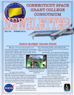 Newsletter_Spring2015 - Connecticut Space Grant Consortium