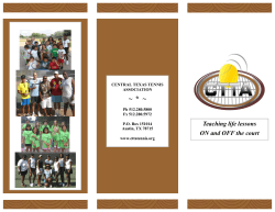 CTTA Brochure - Central Texas Tennis Association