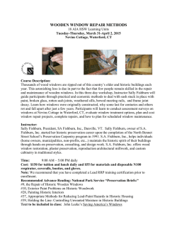 wooden window repair methods - Connecticut Trust For Historic