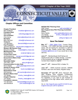 April 2015 - Connecticut Valley Chapter