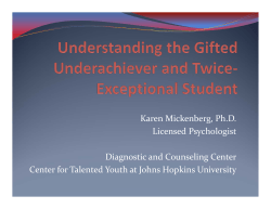 Karen Mickenberg, Ph.D. Licensed Psychologist Diagnostic and