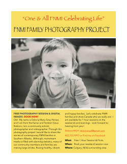 FNMI FAMILY PHOTOGRAPHY PROJECT