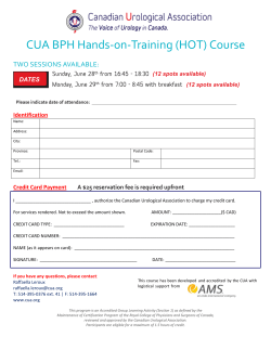 CUA BPH Hands-on-Training (HOT) Course