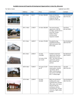 Available Commercial Properties & Development Opportunities in
