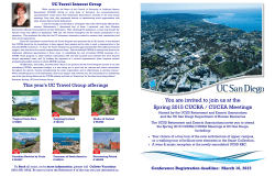 You are invited to join us at the Spring 2015 CUCRA / CUCEA