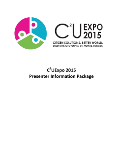 C UExpo 2015 Presenter Information Package