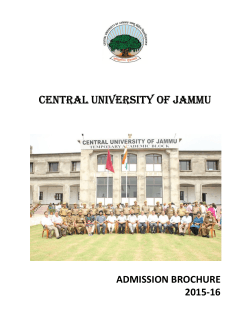 Prospectus - Central University of Jammu
