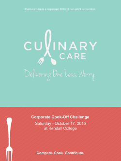 Corporate Cook-Off Challenge Saturday - October