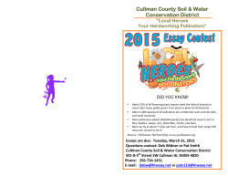2015 Essay Contest Details - Cullman County Soil & Water