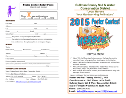 2015 Poster Contest Details - Cullman County Soil & Water