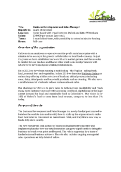 Cultivate Business Development & Sales Manager