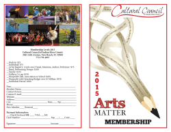 MEMBERSHIP 2 0 1 5 - the Cultural Council of Indian River County