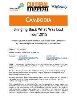Cambodia Tour Information Pack 2015