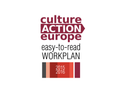Easy-to-read CAE 2015/2016 activities workplan