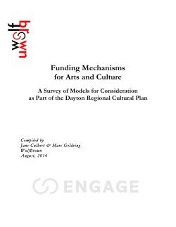 Funding Mechanisms for Arts and Culture