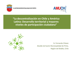 La descentralizaciÃ³n en Chile y AmÃ©rica Latina: Desarrollo territorial