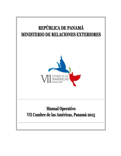 REPÃBLICA DE PANAMÃ - VII Cumbre de las AmÃ©ricas