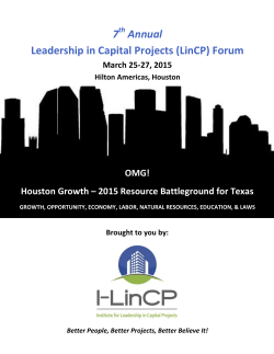 7 Annual Leadership in Capital Projects (LinCP) Forum