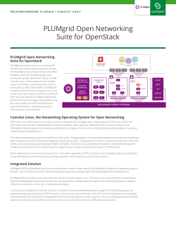 View the PLUMgrid-Cumulus Networks Solution Brief