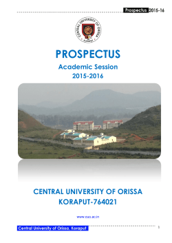 to - Central University Of Orissa