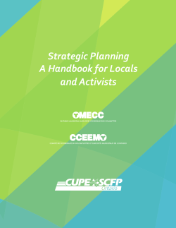 Strategic Planning A Handbook for Locals and