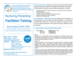 Facilitator Training - CUPS Health and Education Centre
