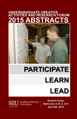 PARTICIPATE LEARN LEAD 2015 ABSTRACTS