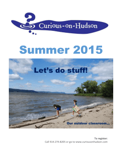 to the complete summer brochure - Curious-on