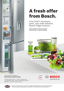 A fresh offer from Bosch.