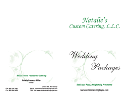 Wedding Packages - Custom Catering
