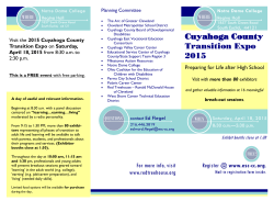 2015 Transition Expo - Cuyahoga County Board of Developmental