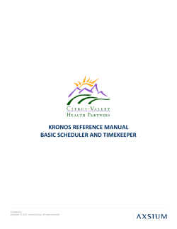 basic scheduler and timekeeper manual
