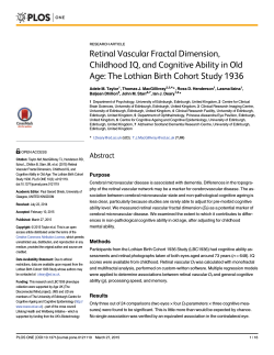 Retinal Vascular Fractal Dimension, Childhood IQ, and Cognitive