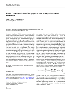 PMBP: PatchMatch Belief Propagation for Correspondence Field