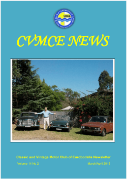 Classic and Vintage Motor Club of Eurobodalla Newsletter