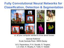 Fully Convolutional Neural Networks for Classification, Detection