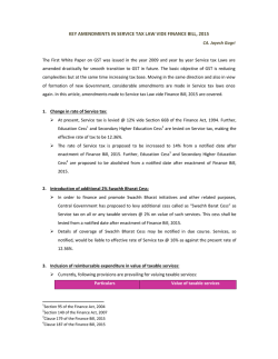 Service Tax Provisions