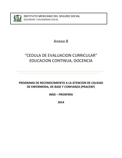 Anexo 8 - cvoed - Instituto Mexicano del Seguro Social