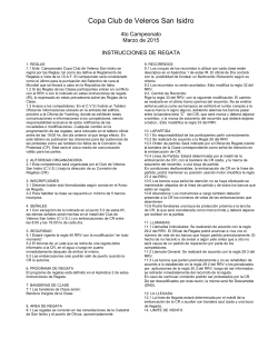 instrucciones de regata - CVSI / Club de Veleros San Isidro