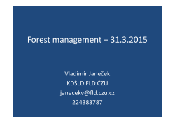 Forest management CVUT