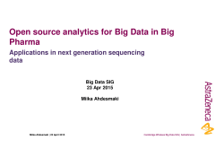 Open source analytics for Big Data in Big Pharma