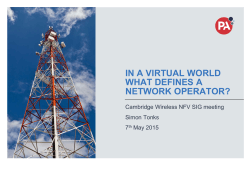 in a virtual world what defines a network operator?