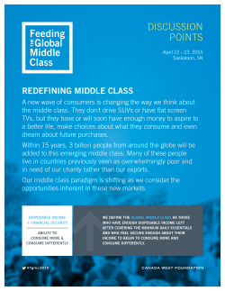 Middle class consumers - Canada West Foundation