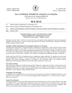 Doreen Gowans - The Catholic Women`s League of Canada